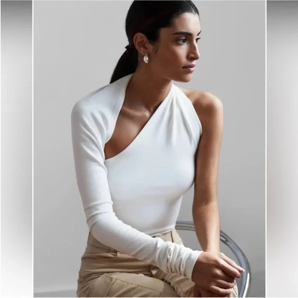 Marcella Manhattan One Shoulder Top Medium NWT - Picture 1 of 9